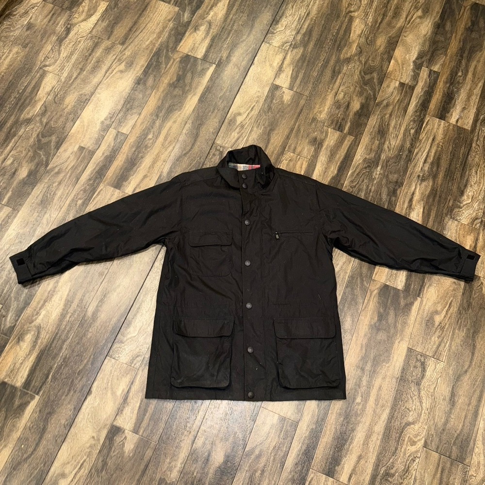 Vintage Eddie Bauer Jacket Mens M Black‎ Plaid Wool Lined Parka Outdoors